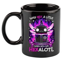 Why Hex A Little When U Can Hex Alotl Axolotl Halloween  11oz C Handle Ceramic Mug