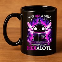 Why Hex A Little When U Can Hex Alotl Axolotl Halloween  11oz C Handle Ceramic Mug