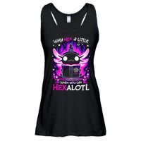 Why Hex A Little When U Can Hex Alotl Axolotl Halloween  Ladies Essential Flowy Tank