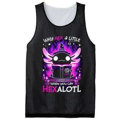 Why Hex A Little When U Can Hex Alotl Axolotl Halloween  Mesh Reversible Basketball Jersey Tank