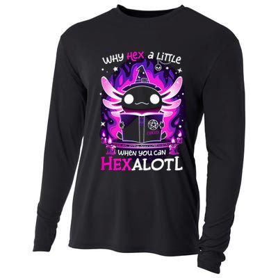 Why Hex A Little When U Can Hex Alotl Axolotl Halloween  Cooling Performance Long Sleeve Crew