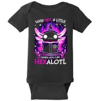 Why Hex A Little When U Can Hex Alotl Axolotl Halloween  Baby Bodysuit