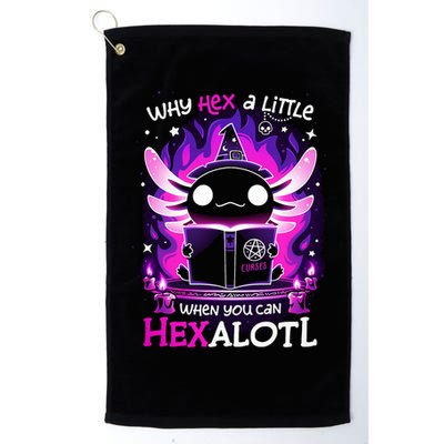 Why Hex A Little When U Can Hex Alotl Axolotl Halloween  Golf Towel