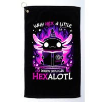 Why Hex A Little When U Can Hex Alotl Axolotl Halloween  Golf Towel