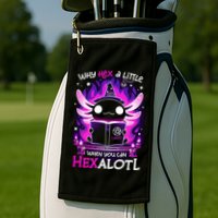 Why Hex A Little When U Can Hex Alotl Axolotl Halloween  Golf Towel