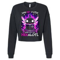 Why Hex A Little When U Can Hex Alotl Axolotl Halloween  Cropped Pullover Crew