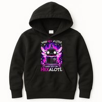 Why Hex A Little When U Can Hex Alotl Axolotl Halloween  Kids Hoodie