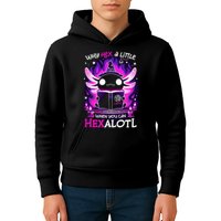 Why Hex A Little When U Can Hex Alotl Axolotl Halloween  Kids Hoodie