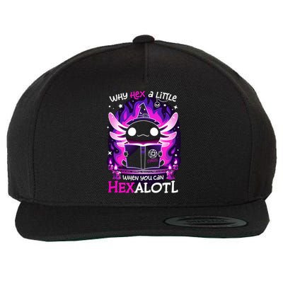 Why Hex A Little When U Can Hex Alotl Axolotl Halloween  Wool Snapback Cap