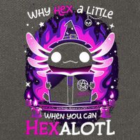 Why Hex A Little When U Can Hex Alotl Axolotl Halloween  Cotton Canvas Backpack