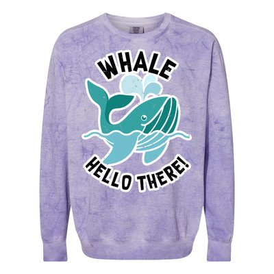 Whale Hello There Colorblast Crewneck Sweatshirt