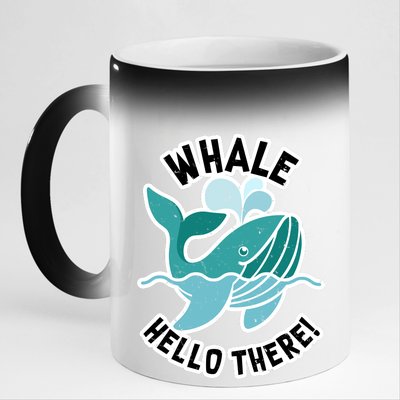 Whale Hello There 11oz Black Color Changing Mug