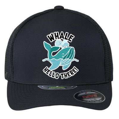 Whale Hello There Flexfit Unipanel Trucker Cap