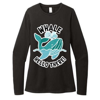 Whale Hello There Womens CVC Long Sleeve Shirt