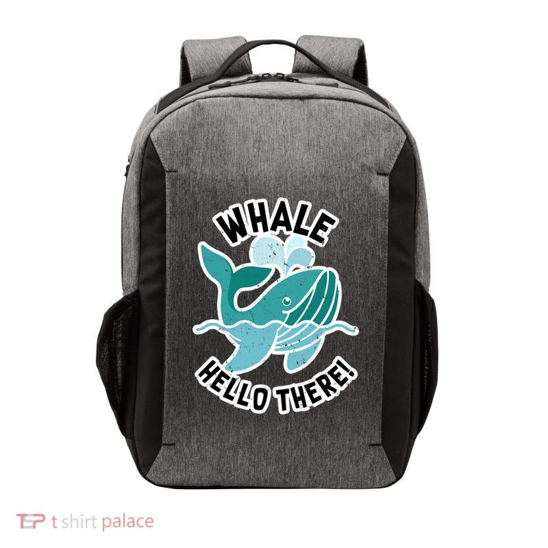 Whale Hello There Vector Backpack