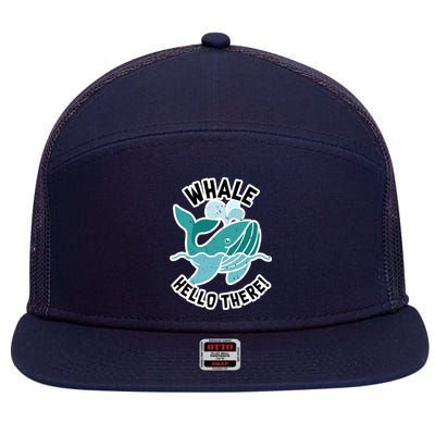 Whale Hello There 7 Panel Mesh Trucker Snapback Hat