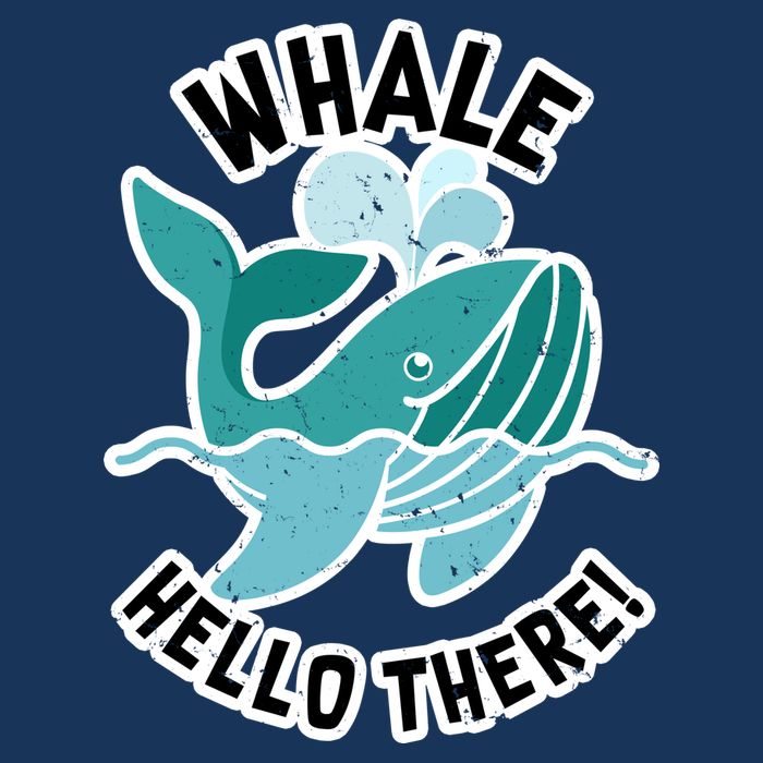 Whale Hello There USA-Made Doggie Bandana