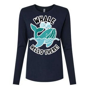 Whale Hello There Womens Cotton Relaxed Long Sleeve T-Shirt