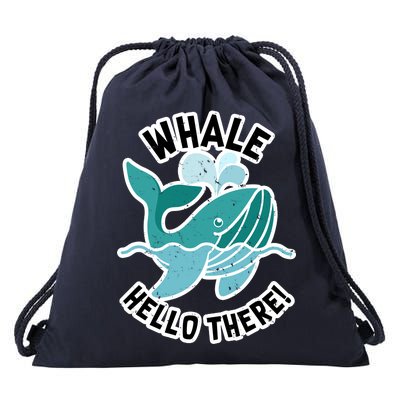 Whale Hello There Drawstring Bag