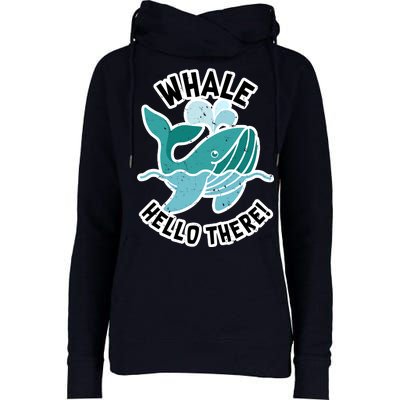 Whale Hello There Womens Funnel Neck Pullover Hood