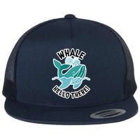 Whale Hello There Flat Bill Trucker Hat