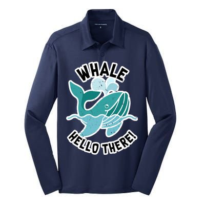 Whale Hello There Silk Touch Performance Long Sleeve Polo