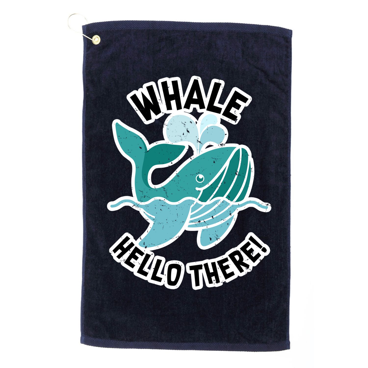 Whale Hello There Golf Towel