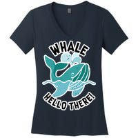 Whale Hello There Women's V-Neck T-Shirt