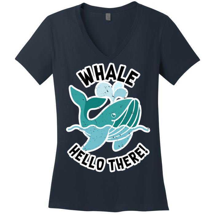 Whale Hello There Women's V-Neck T-Shirt