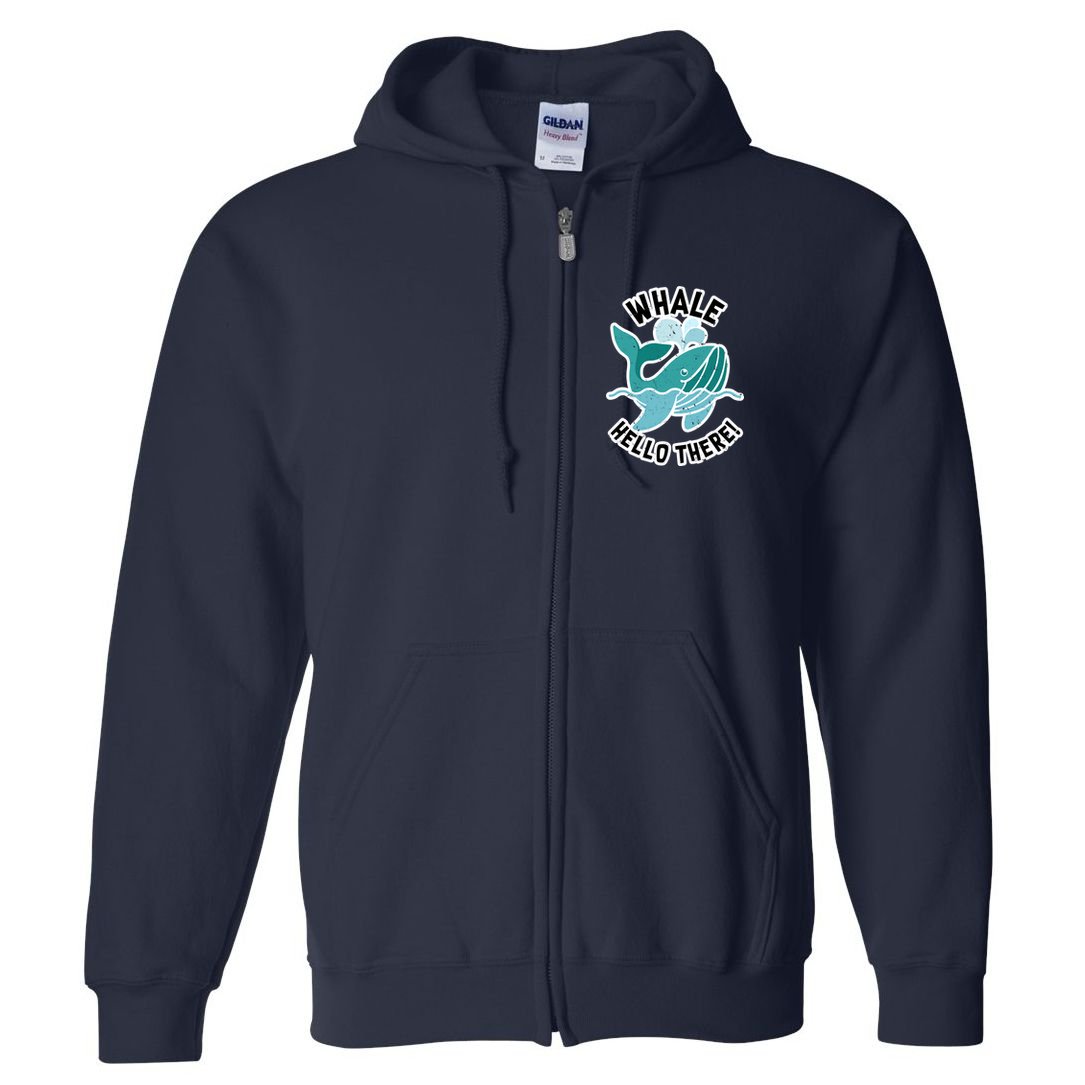 Whale Hello There Full Zip Hoodie