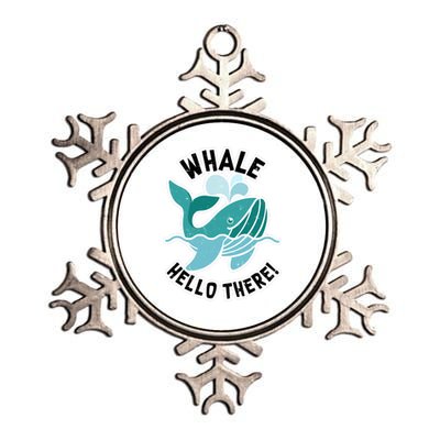 Whale Hello There Metallic Star Ornament