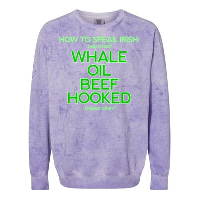 Whale Oil Beef Hooked Colorblast Crewneck Sweatshirt