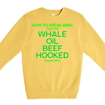 Whale Oil Beef Hooked Premium Crewneck Sweatshirt