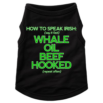 Whale Oil Beef Hooked Doggie Tank