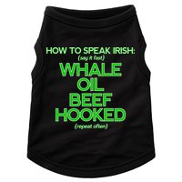 Whale Oil Beef Hooked Doggie Tank