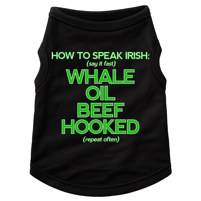 Whale Oil Beef Hooked Doggie Tank