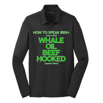 Whale Oil Beef Hooked Silk Touch Performance Long Sleeve Polo