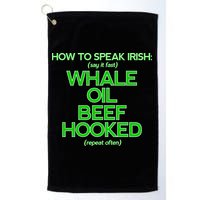 Whale Oil Beef Hooked Golf Towel