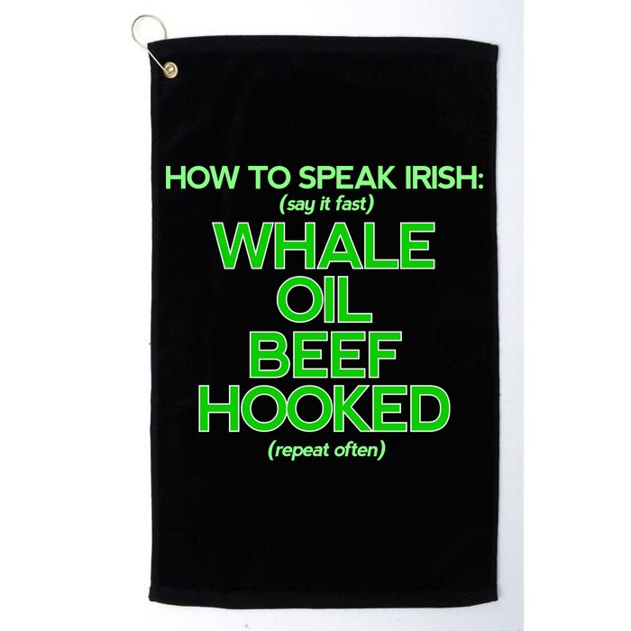 Whale Oil Beef Hooked Golf Towel