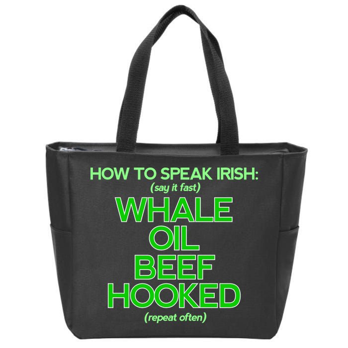 Whale Oil Beef Hooked Zip Tote Bag