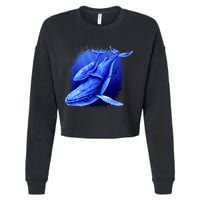 Whale Song of the Deep Cropped Pullover Crew
