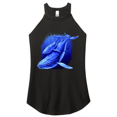 Whale Song of the Deep Women's Perfect Tri Rocker Tank