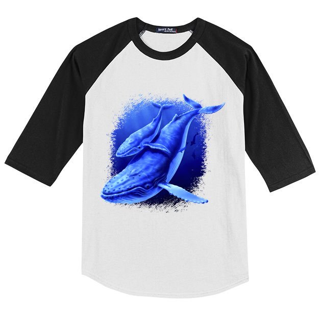 Whale Song of the Deep Kids Colorblock Raglan Jersey