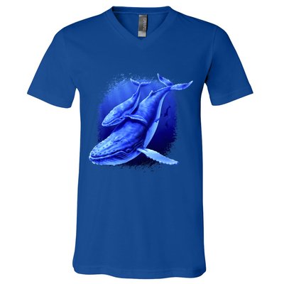 Whale Song of the Deep V-Neck T-Shirt