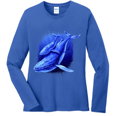 Whale Song of the Deep Ladies Long Sleeve Shirt