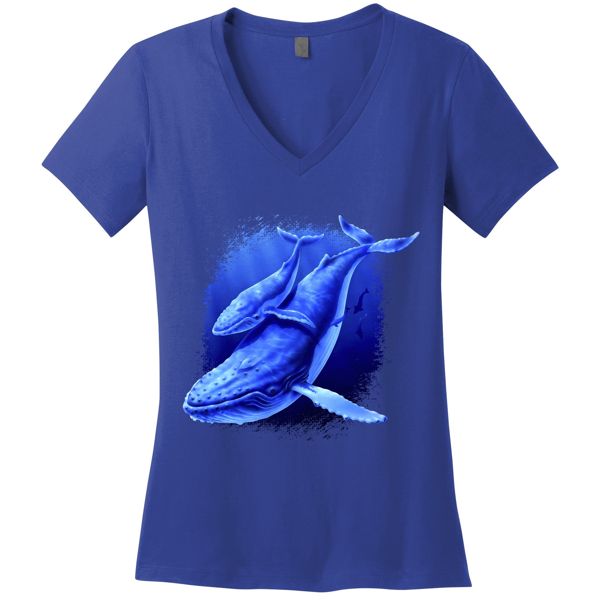 Whale Song of the Deep Women's V-Neck T-Shirt