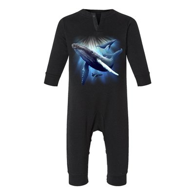 Whales Infant Fleece One Piece