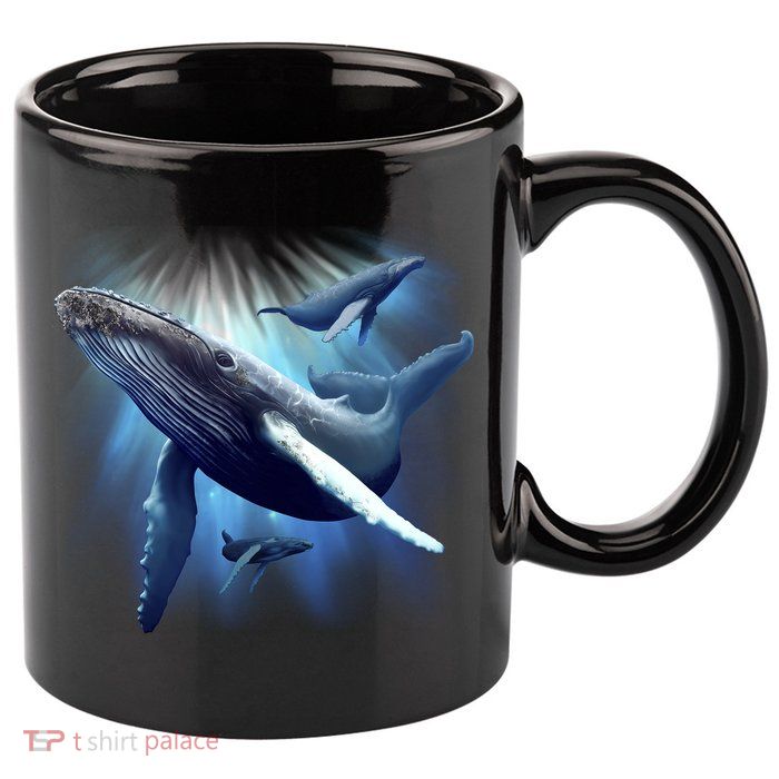 Whales 11oz C Handle Ceramic Mug