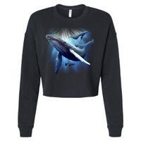 Whales Cropped Pullover Crew