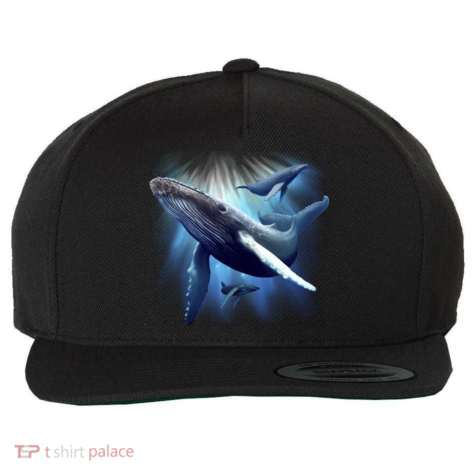 Whales Wool Snapback Cap